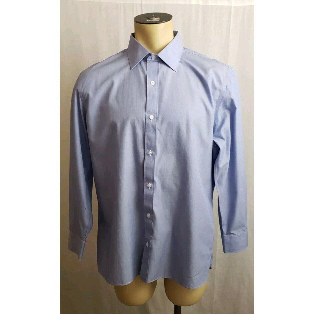 Bonobos‎ Mens Button Down Shirt Wrinkle Free Tailored Slim Fit Blue 17.5/33 New